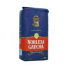 Blue pack of yerba mate with red label nobleza gaucha